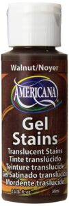 decoart americana acrylic gel stains paint, 2-ounce, walnut