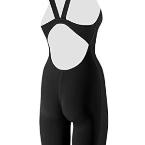 Speedo Girl's Swimsuit One Piece Power Plus Kneeskin Solid Youth Speedo Black/Black, 22