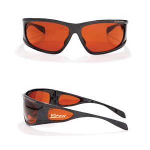 BluBlocker, Black Viper Sunglasses with Scratch Resistant Lens | Blocks 100% of Blue Light and UVA & UVB Rays | Gender Neutral - for Men, Women & Everyone | 2703K |