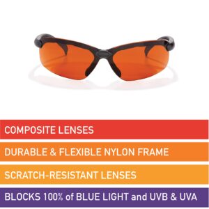 BluBlocker, Black Eagle Sunglasses with Scratch Resistant Lens | Blocks 100% of Blue Light and UVA & UVB Rays | Gender Neutral - for Men, Women & Everyone | 2735K |