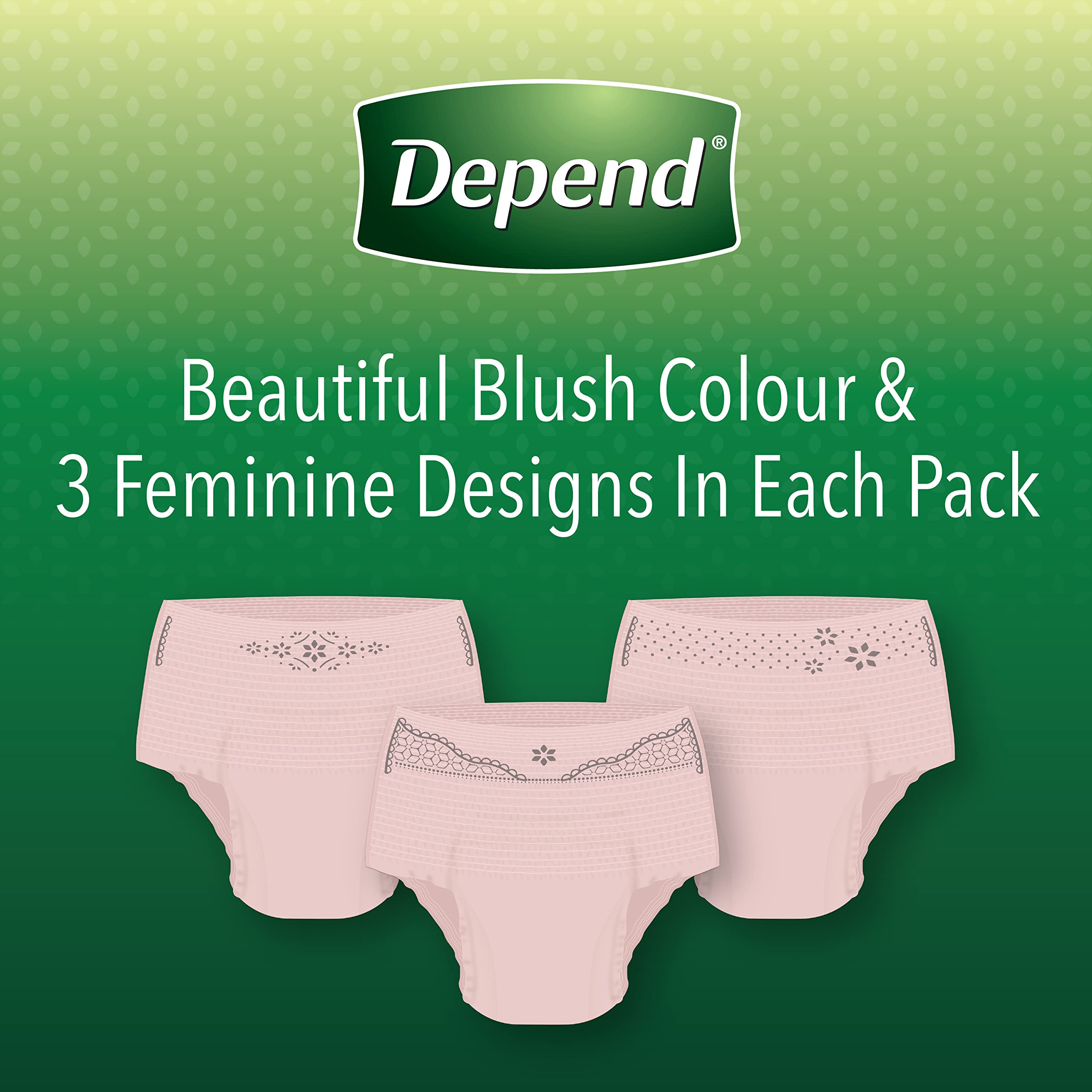 Depend Fit-Flex Adult Incontinence Underwear for Women, Disposable, Maximum Absorbency, Extra-Large, Blush, 15 Count