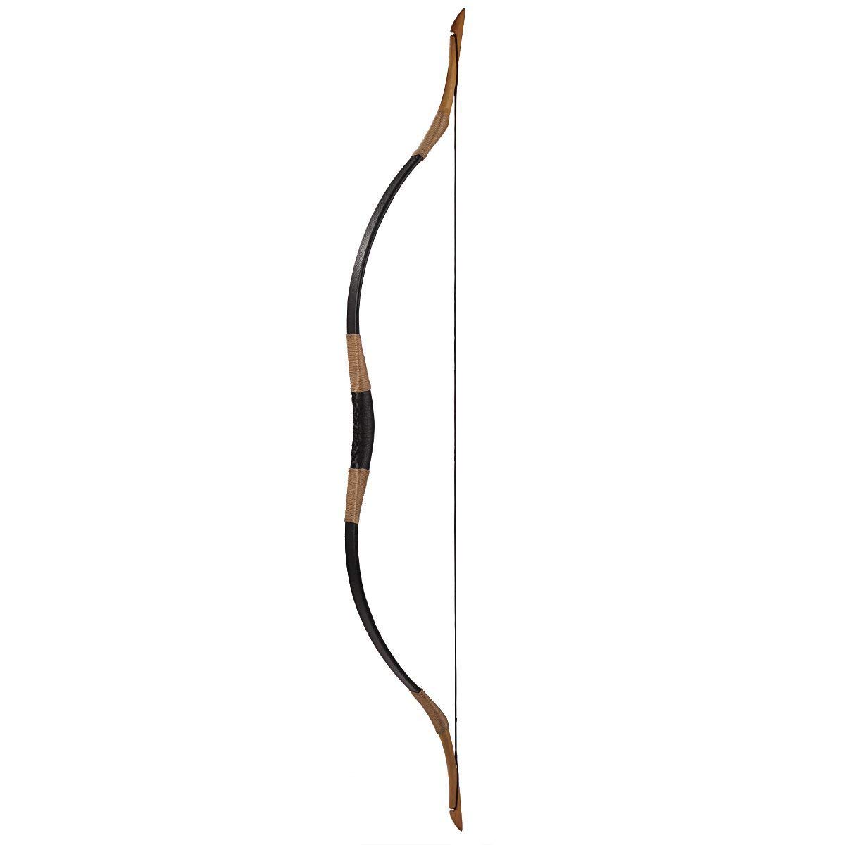 Hungarian Style Handmade Longbow Flagella Recurve Horsebow Traditional Archery 30-60LBS H1 (35 LB)