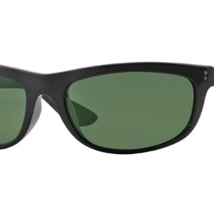 Ray-Ban BALORAMA RB4089-601/58 POLARIZED Sunglasses Black w/Green Lens 62mm