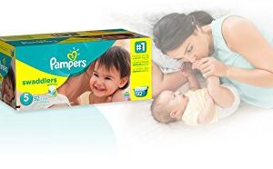 Pampers Swaddlers Disposable Diapers Size 5, 92 Count, GIANT ( Designs May Vary ) (Packaging May Vary)