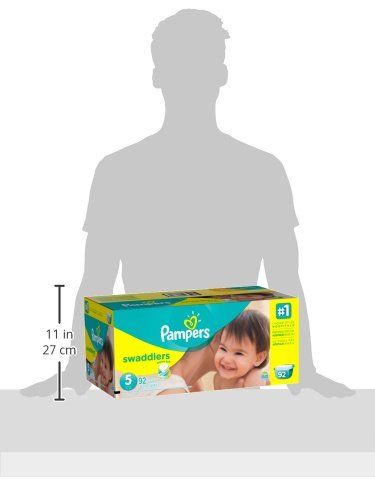 Pampers Swaddlers Disposable Diapers Size 5, 92 Count, GIANT ( Designs May Vary ) (Packaging May Vary)