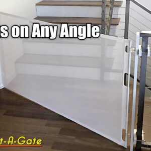 Retract-A-Gate 72" White: The Original and only Made in USA Retractable Baby, Dog, & Cat Gate