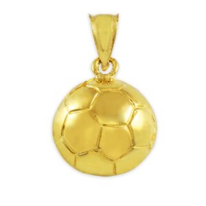 10k gold sports charm soccer ball pendant