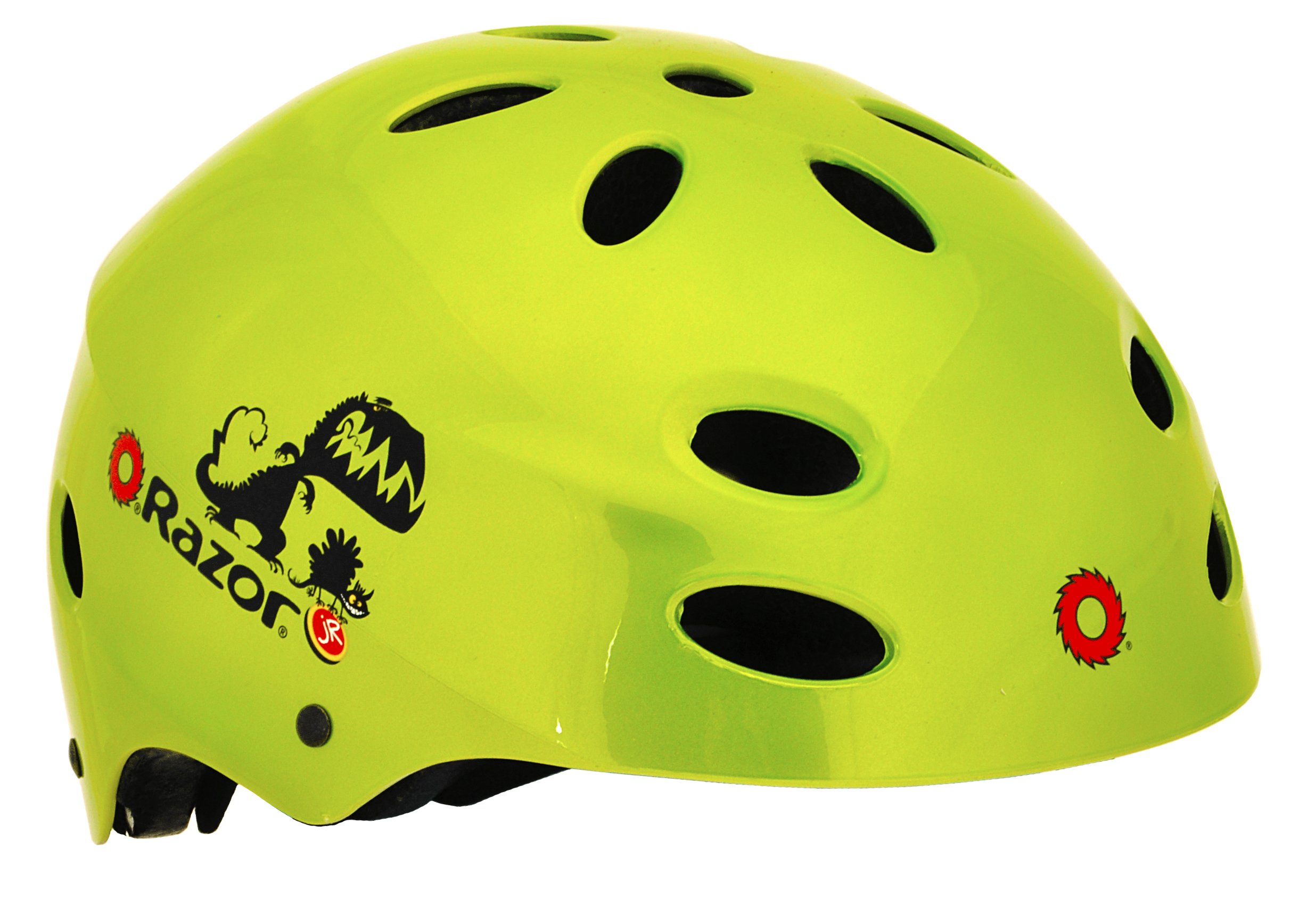 Razor V-17 Child Multi-Sport Helmet, Dino Gloss Green Small