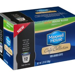 Maxwell House Cafe Collection Decaf House Blend K-Cups, 12 Count (Pack of 6)