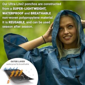 FROGG TOGGS Ultra-Lite2 Reusable Waterproof Breathable Poncho