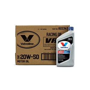 Valvoline VR1 Racing SAE 20W-50 Motor Oil 1 QT, Case of 6