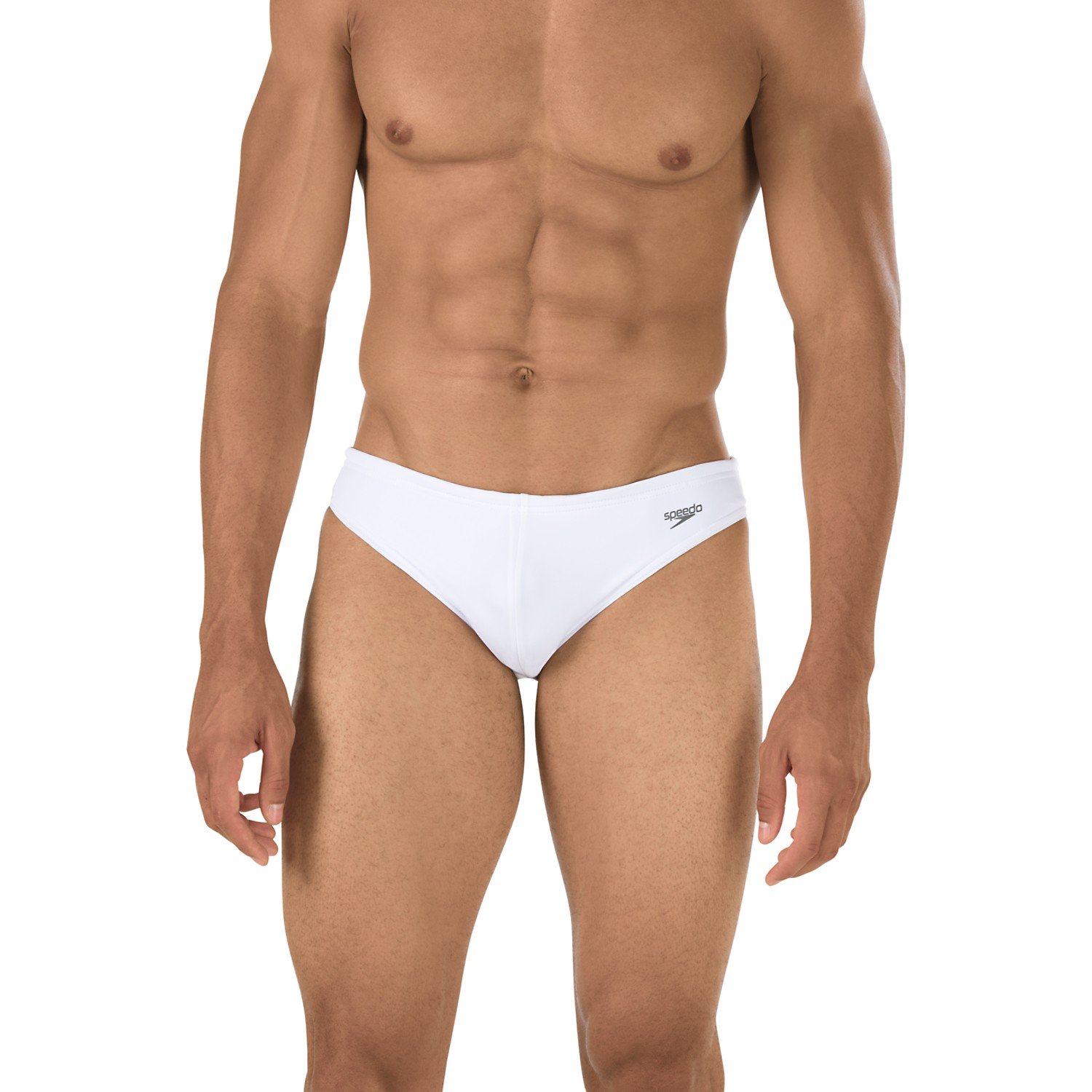 Speedo Men's Swimsuit Brief Powerflex Eco Solar, White, 30