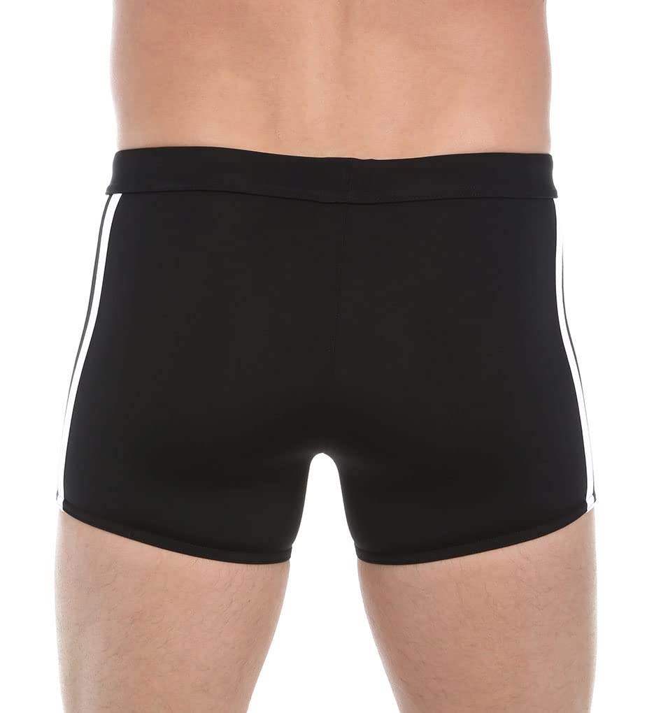 Speedo Men's Swimsuit Square Leg Splice , Speedo Black, Medium