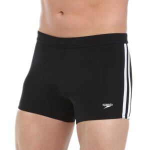 Speedo Men's Swimsuit Square Leg Splice , Speedo Black, Medium