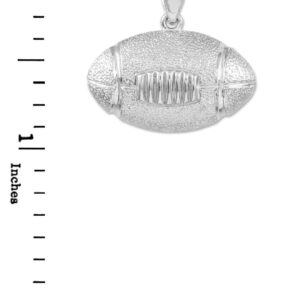 Sterling Silver Football Sports Charm Pendant