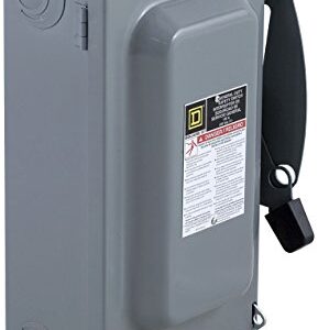 Square D - DU323 General Duty Safety Switch, Steel, Small, Non-Fusible, 100-Amp, 240V, 3-Pole, Indoor