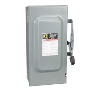 Square D - DU323 General Duty Safety Switch, Steel, Small, Non-Fusible, 100-Amp, 240V, 3-Pole, Indoor