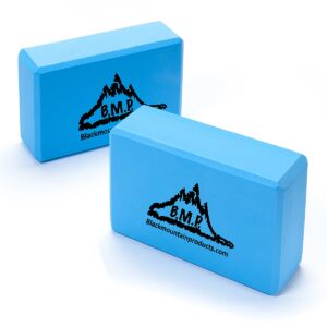 black mountain products yoga blocks, 3x6x9-inch, blue