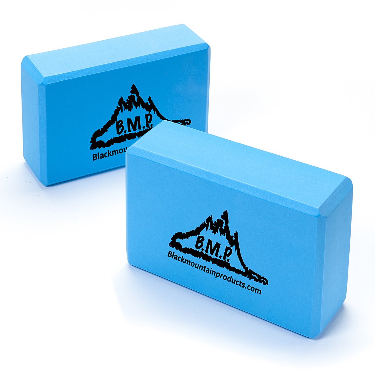 Black Mountain Products Yoga Blocks, 3x6x9-Inch, Blue