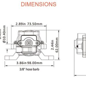 Seaflo 12V DC 1.2 GPM 35 PSI 21-Series Diaphragm Water Pressure Pump for Caravan/RV/Boat/Marine