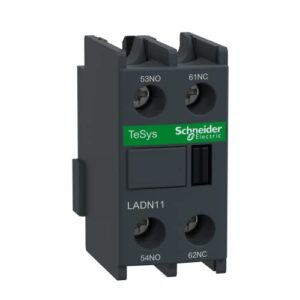 schneider electric ladn11 auxiliary contact block, 1-no, 1-nc