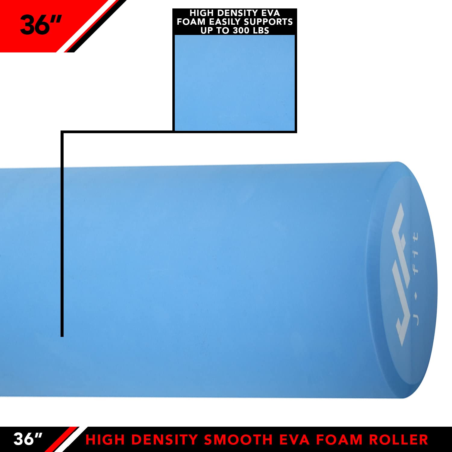 JFIT High Density EVA Roller, Blue, 36"