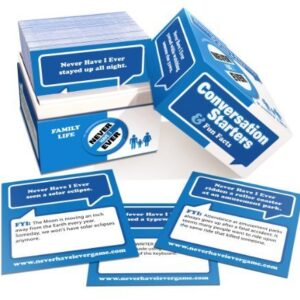 Never Have I Ever Conversation Starters: Family Edition | Funny Card Game for Parties, Get Togethers, Vacations, Game Nights & Gifts | Fun Card Games for Family, Teens and Kids | 150 cards | Ages 8+