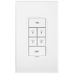 Insteon Smart Dimmer 6-Button Keypad, KeypadLinc in-Wall Controller, 2334-232 (White) - Insteon Hub Required for Voice Control with Alexa & Google Assistant