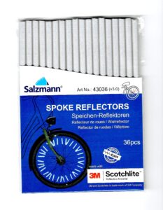 salzmann 3m spoke reflectors for bicycles | high visibility| made with 3m scotchlite | 36 pieces