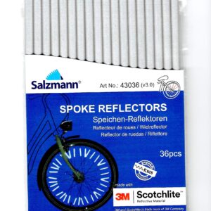 Salzmann 3M Spoke Reflectors for Bicycles | High Visibility| Made with 3M Scotchlite | 36 Pieces