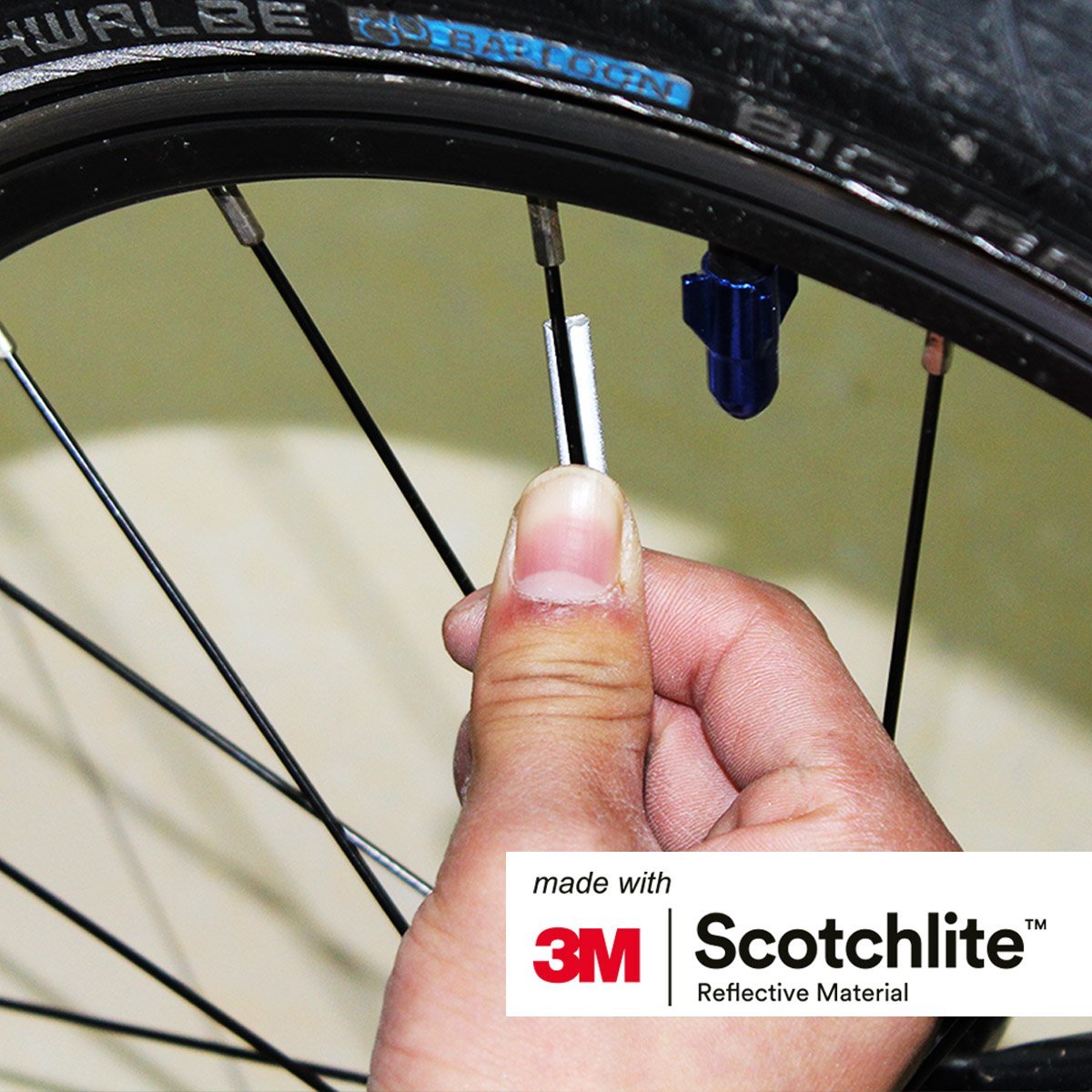 Salzmann 3M Spoke Reflectors for Bicycles | High Visibility| Made with 3M Scotchlite | 36 Pieces