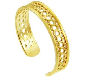 10k gold medieval motif chainmail toe ring