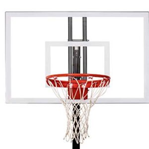 Goalsetter Elite Plus 54” Tempered Glass Backboard In-Ground Basketball Hoop - HD Breakaway Rim, Black (TS44154G3)