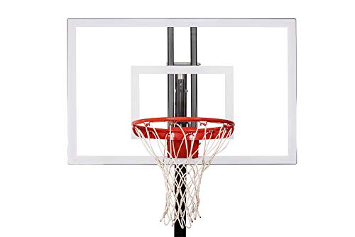 Goalsetter Elite Plus 54” Tempered Glass Backboard In-Ground Basketball Hoop - HD Breakaway Rim, Black (TS44154G3)