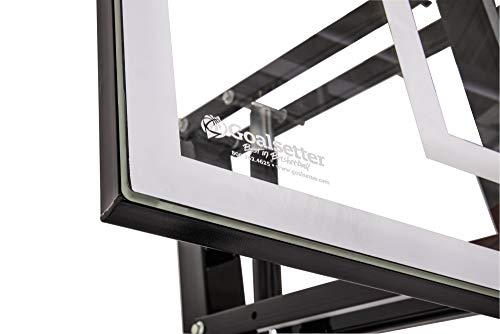 Goalsetter Elite Plus 54” Tempered Glass Backboard In-Ground Basketball Hoop - HD Breakaway Rim, Black (TS44154G3)