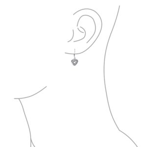 Open Lightweight Scroll Filigree Multi Heart Shape Puff Hearts Drop Dangle Earrings For Women Girlfriend Oxidized .925 Sterling Silver Lever back