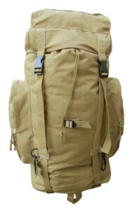 explorer tactical 24" giant hiking camping backpack tan