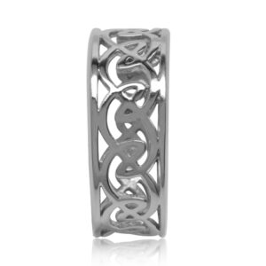 Silvershake 8mm 925 Sterling Silver Celtic Knot Band Ring Size 9