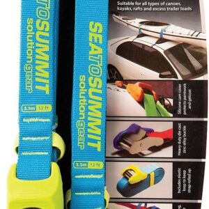 Sea to Summit Tie-Down Straps with Silicone Cam Cover (Pair), 11 feet 6 inches