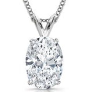 fantom jewelry 925 sterling silver solitaire 4.00 carat cubic zirconia pendant.