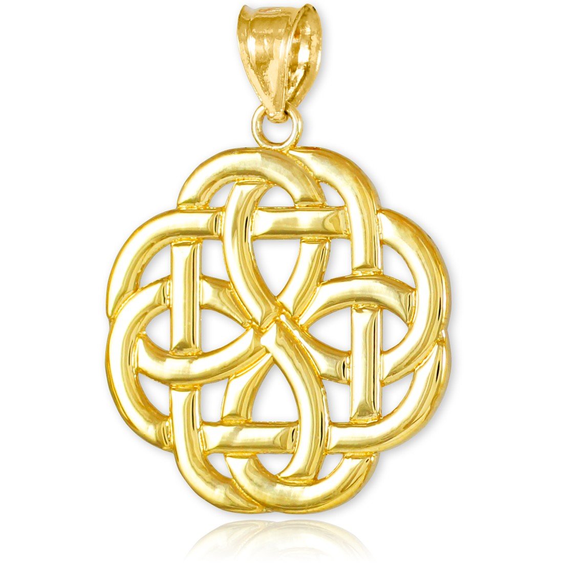 14k Gold Triquetra Celtic Trinity Pendant