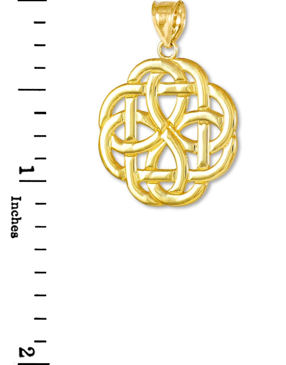 14k Gold Triquetra Celtic Trinity Pendant