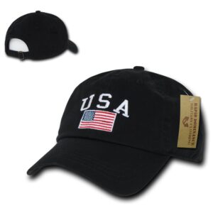 Rapiddominance Polo Style USA Cap, Black