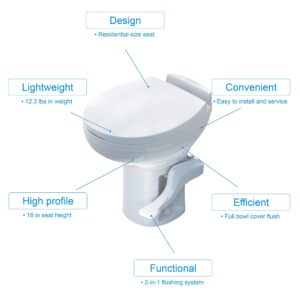 Aqua-Magic Residence RV toilet / High Profile / White - Thetford 42169