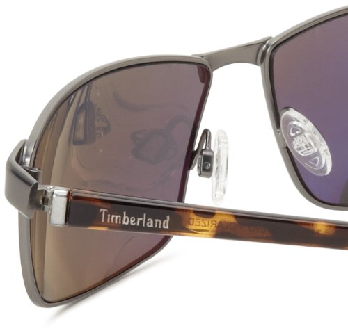 Timberland Men's Tb9035sw6109d Polarized Wrap Sunglasses, Gunmetal, 61 mm