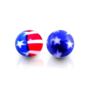 10 pieces (5 pairs) mix color pack 1.6x8mm threaded uv usa flag acrylic ball