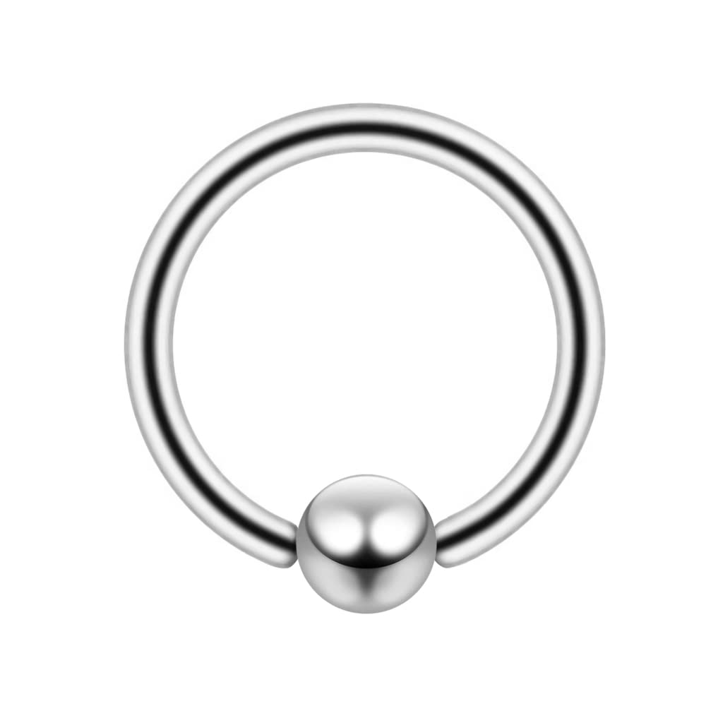 Curved Barbells 14Gx3/8(1.6x10MM) 316L Surgical Steel Ball Closure Rings with 4mm Ball Body jewelry