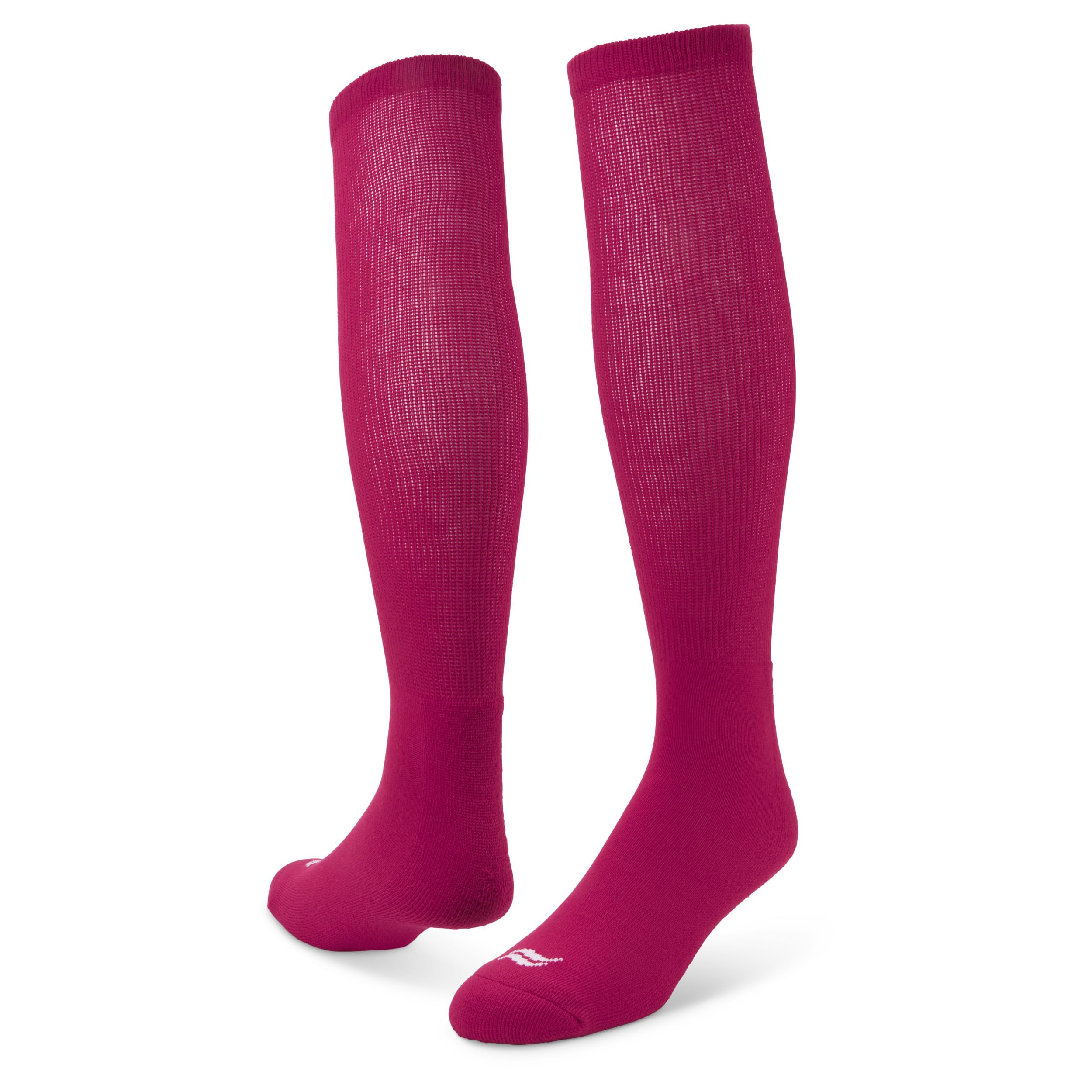 Sof Sole All Sport Over-the-Calf Team Athletic Performance Socks (2 Pair), Small, Pink