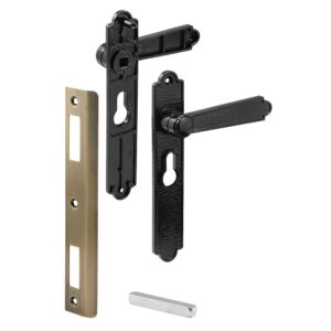 prime-line diecast, black dimpled, security screen or storm door lever set k 5063, single pack