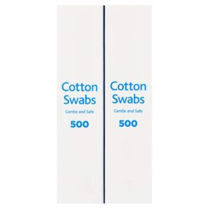 Equate Cotton Swabs Twin Pack, 1000 Count (2x 500 Count) - 1 Pack (for Ears, Beauty, Makeup, Babies, Dogs, Pets, Auto Detailing, Cleaning, and More)